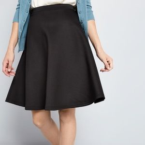 En Pointe Accompanist A-Line Skirt Black Modcloth
